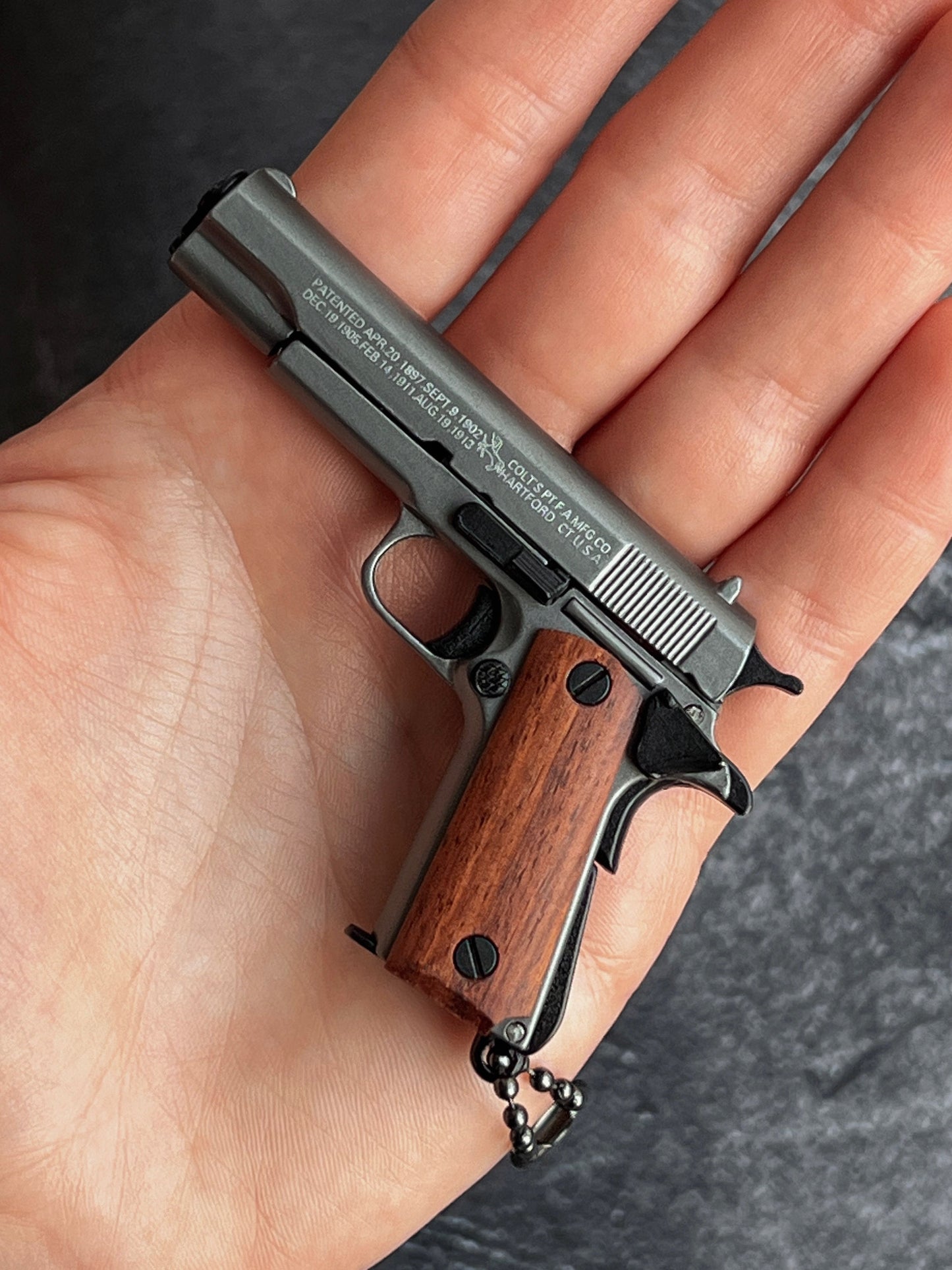 Colt Wooden Grip Detachable Keychain
