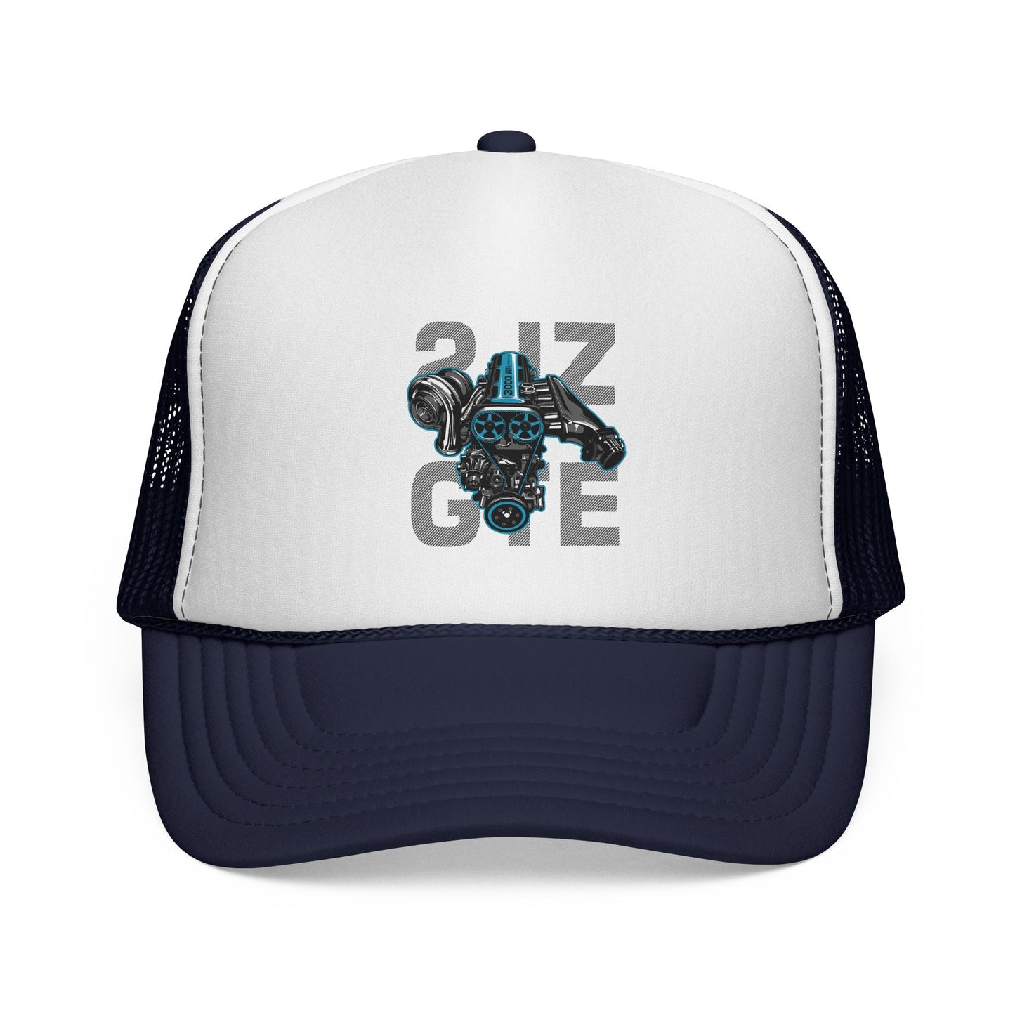 Trucker Caps, J2JZ GTE Engine Retro Automotive Style Hat, Car Enthusiasts Gift for Mechanics, Vintage Truck Driver Cap, Snapback Baseball
