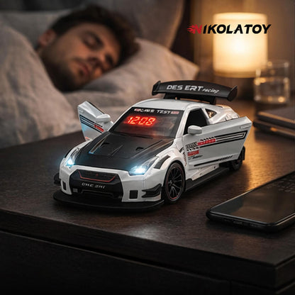 GTR Car Alarm Clock with Engine Sound & Light Mist