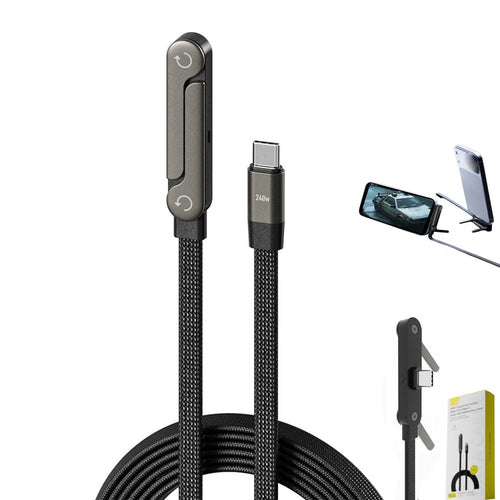 Invisible Holder Charger Cable with Stand (Type C to Type C)