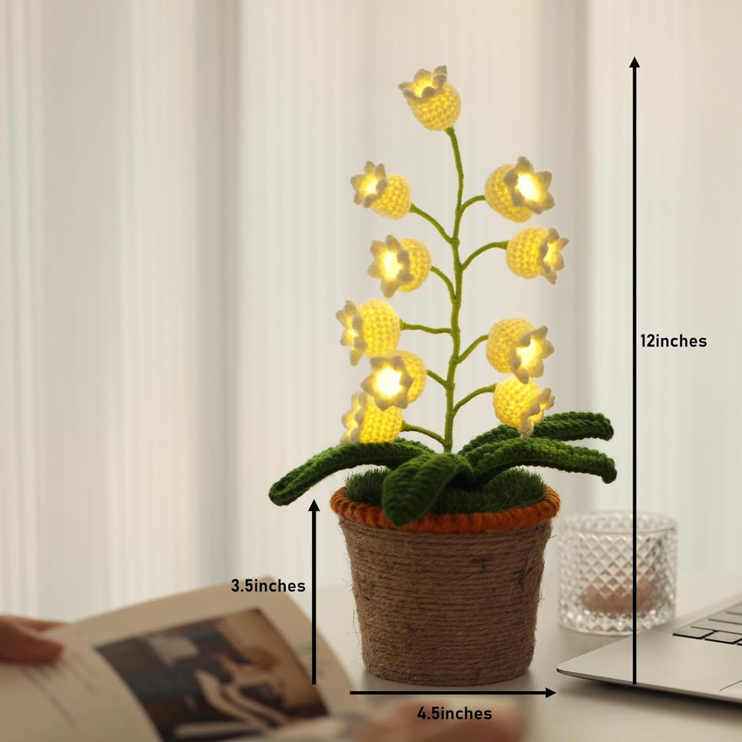 Crochet Artificial Flowers with Night Lights