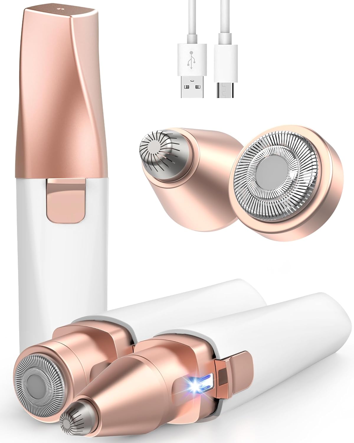 Eyebrow & Facial Hair Trimmer for Women: 2 in 1