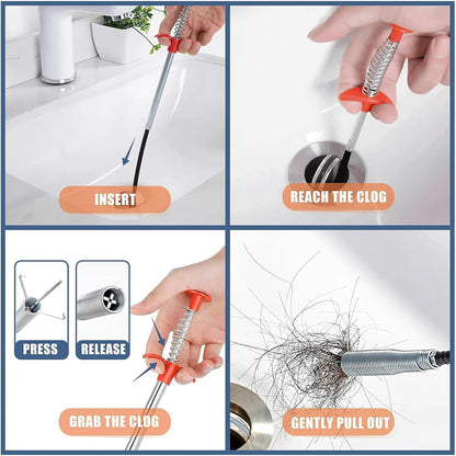 61 inch Flexible Grabber Claw Drain Clog Remover Tool