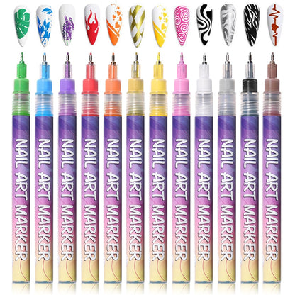 Nail Art Pens Set Fine Tips