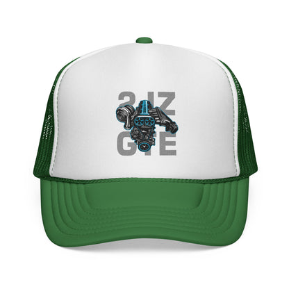 Trucker Caps, J2JZ GTE Engine Retro Automotive Style Hat, Car Enthusiasts Gift for Mechanics, Vintage Truck Driver Cap, Snapback Baseball