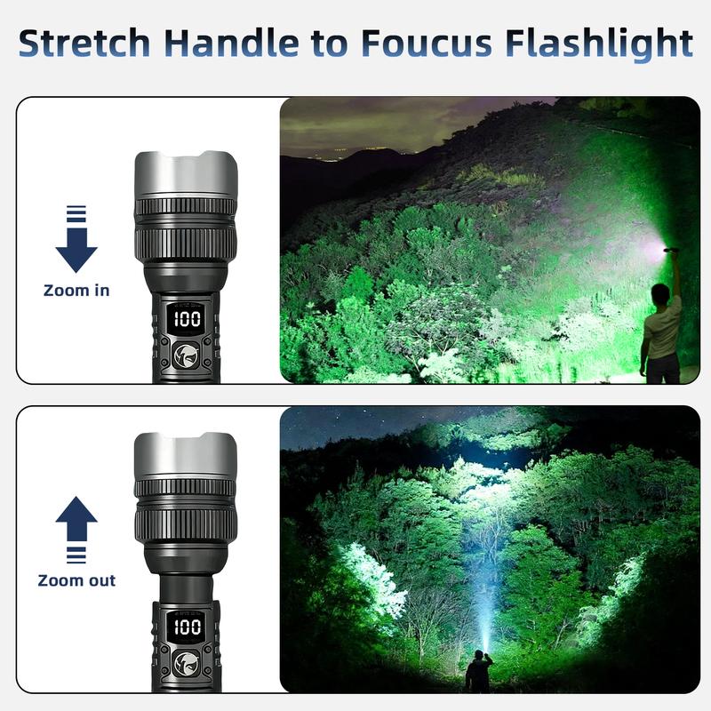 Super Bright 100000 Lumens Rechargeable LED Flashlight