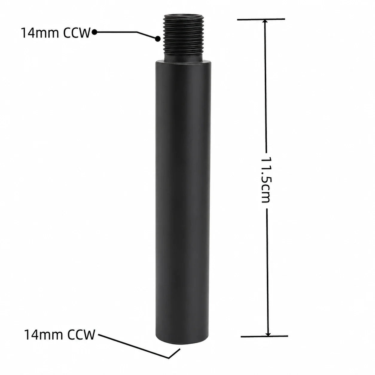 14mm CCW CNC Metal Extension Tube