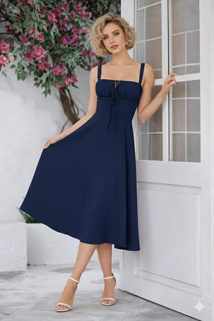 Corset Milkmaid Midi Dress