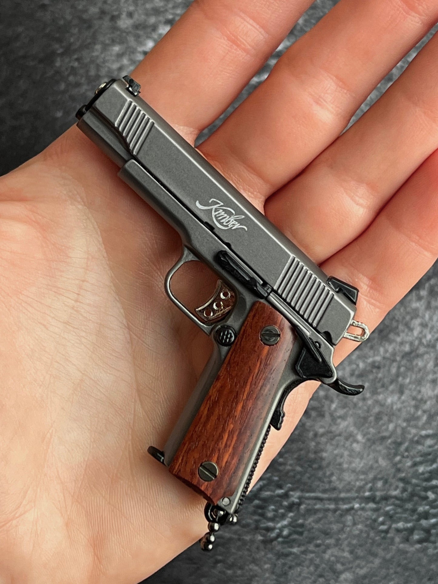 Kimber Wooden Grip Detachable Keychain