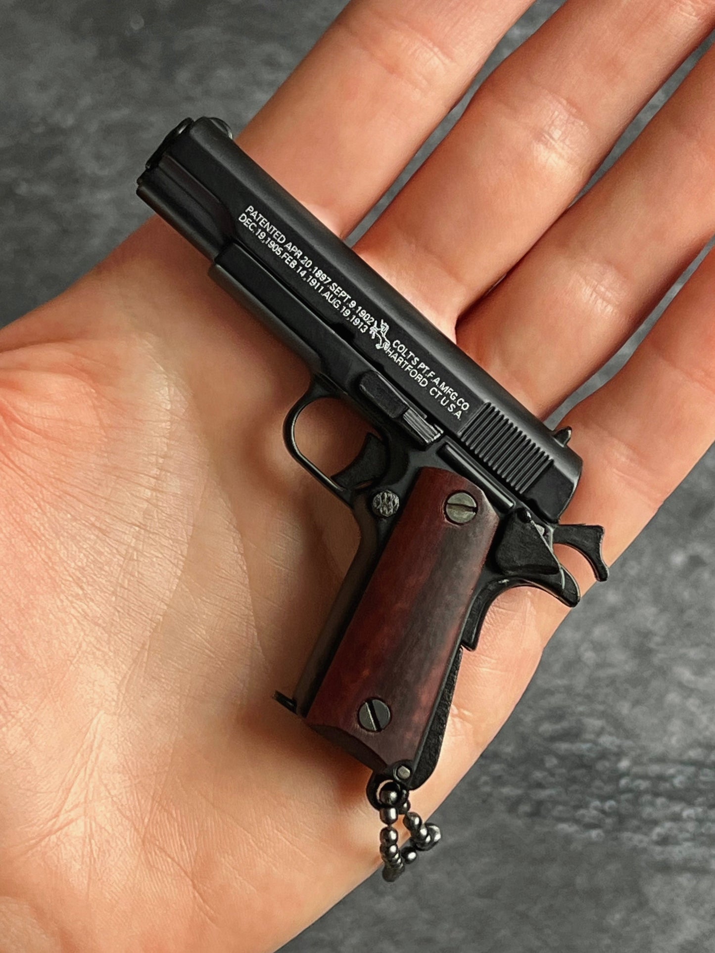 Colt Wooden Grip Detachable Keychain