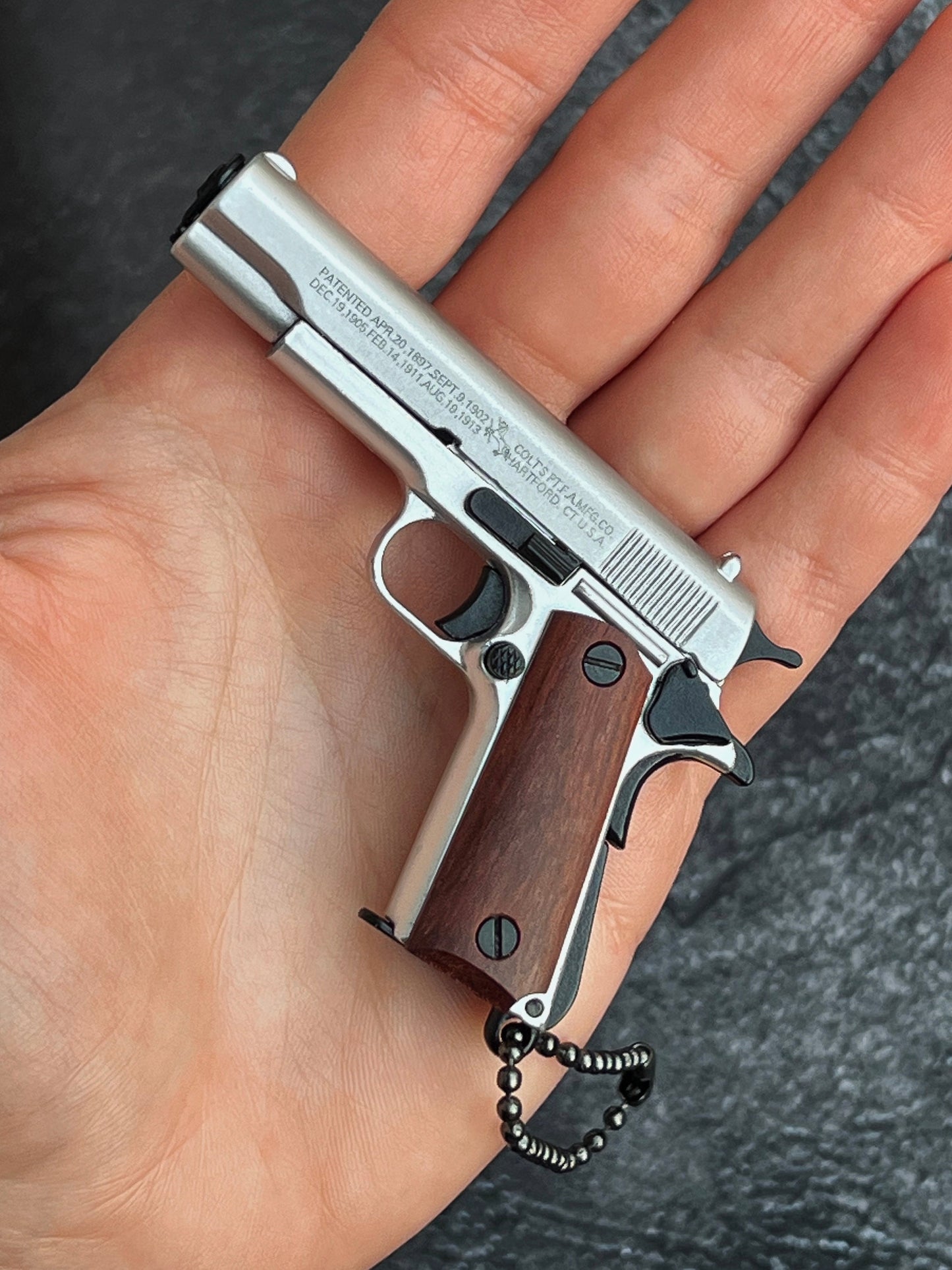 Colt Wooden Grip Detachable Keychain