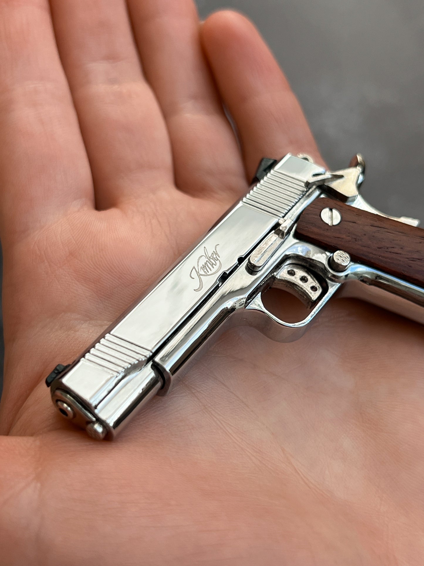 Kimber Wooden Grip Detachable Keychain