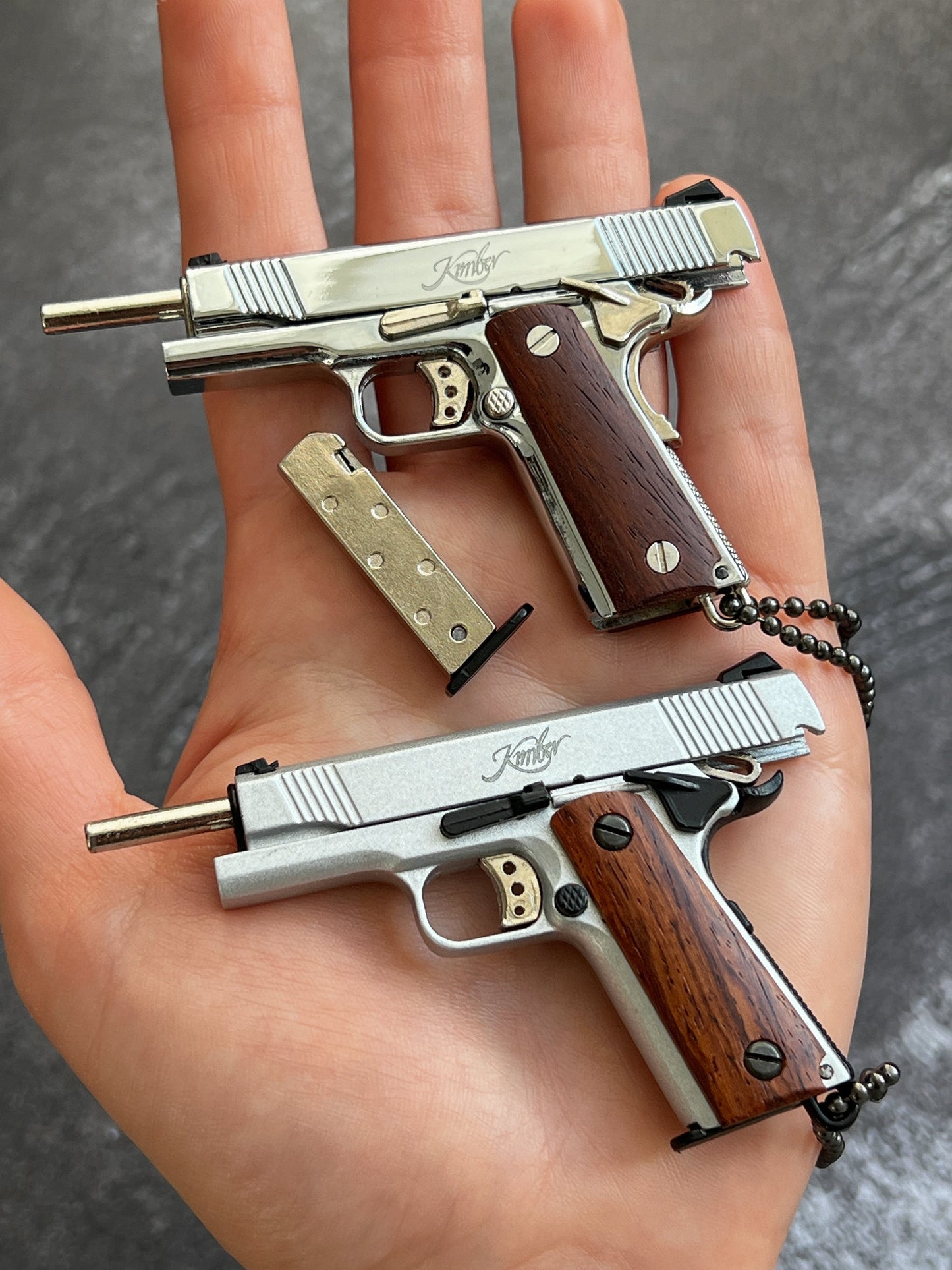 Kimber Wooden Grip Detachable Keychain
