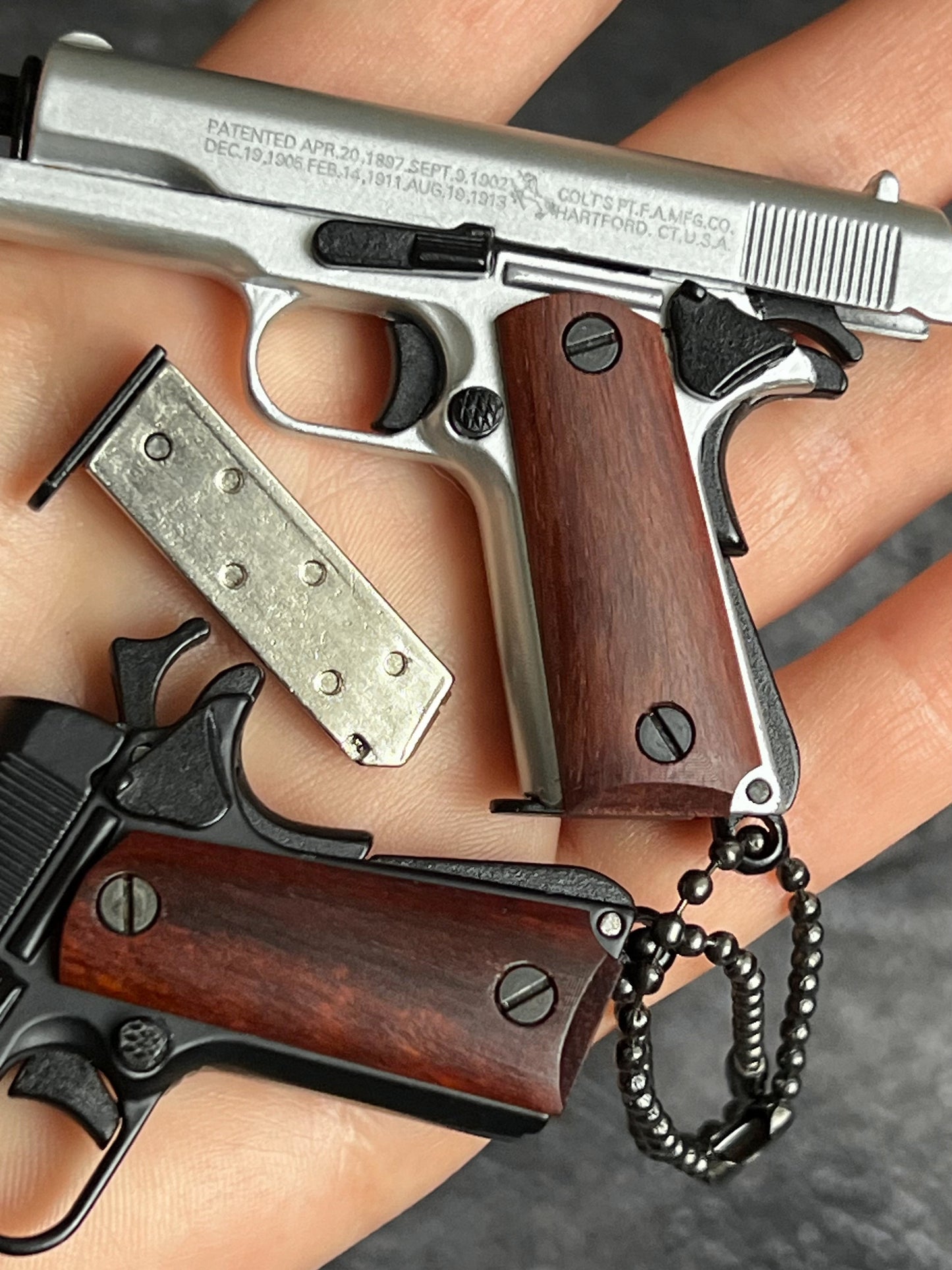 Colt Wooden Grip Detachable Keychain