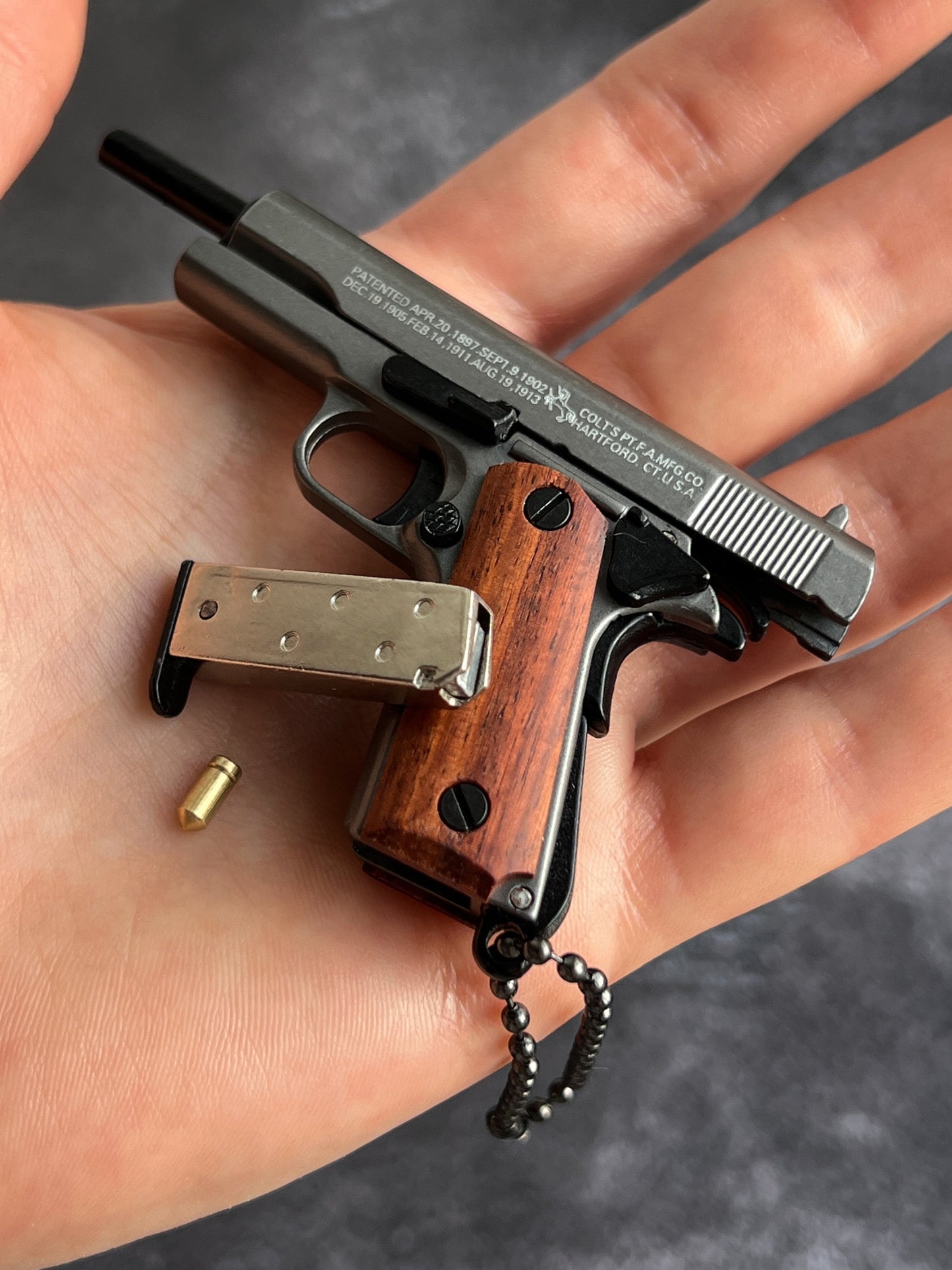 Colt Wooden Grip Detachable Keychain
