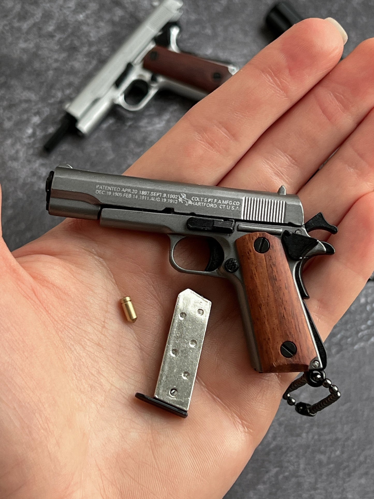 Colt Wooden Grip Detachable Keychain
