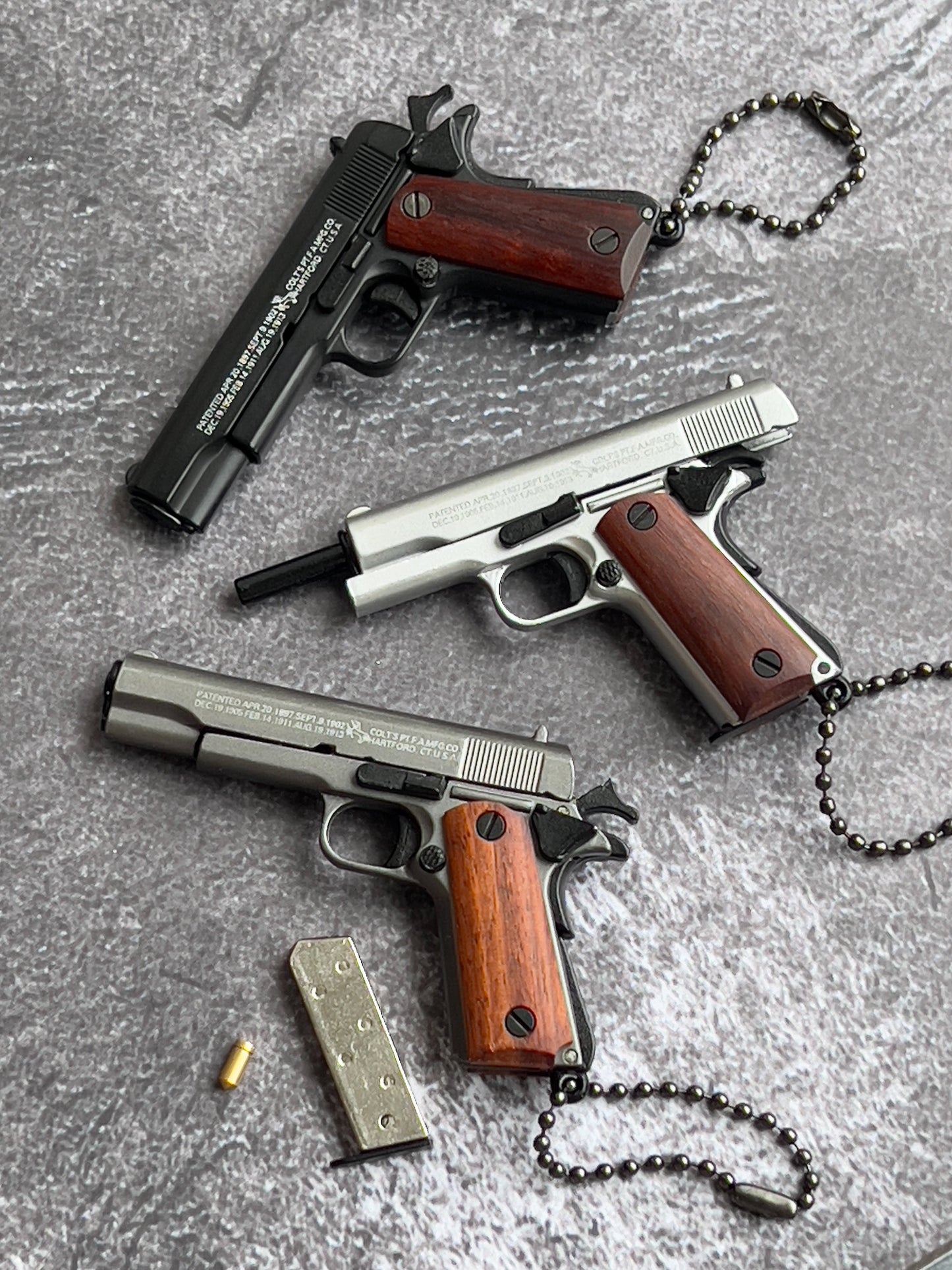 Colt Wooden Grip Detachable Keychain