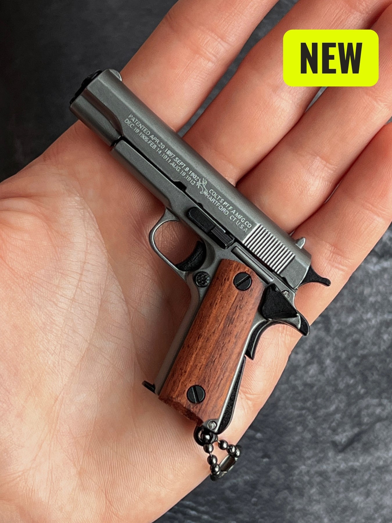 Colt Wooden Grip Detachable Keychain
