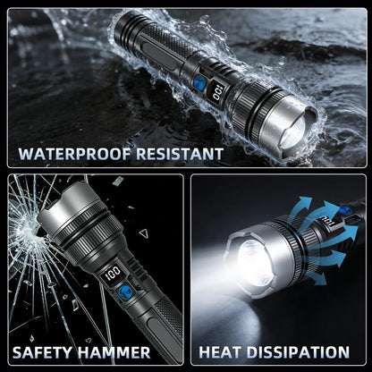Super Bright 100000 Lumens Rechargeable LED Flashlight