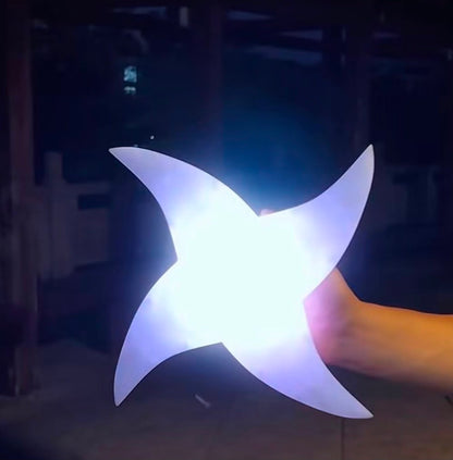 LED Light-Up Ninja Shuriken Spinner Toy – 7 Color Glowing Rotating Throwing Star for Kids & Cosplay