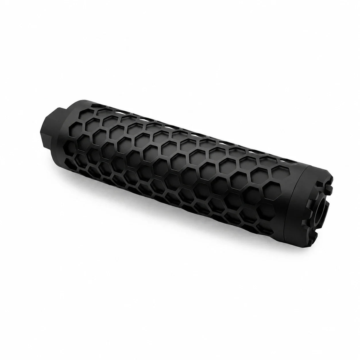 Metal Honeycomb Shape Silencer Adapt To 14 MM CCW Threaded Rod Tip