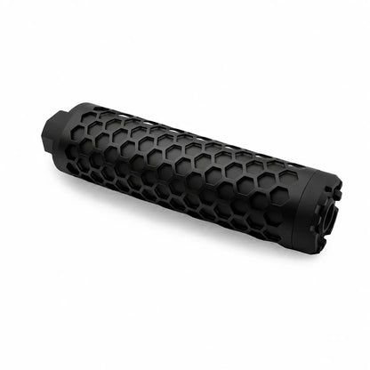 Metal Honeycomb Shape Silencer Adapt To 14 MM CCW Threaded Rod Tip